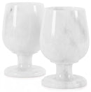 Radicaln Marble Wine Glasses 5'' Inches Marinara Handmade Glasses Drinking Set For Red and White Wine - Champagne Glasses