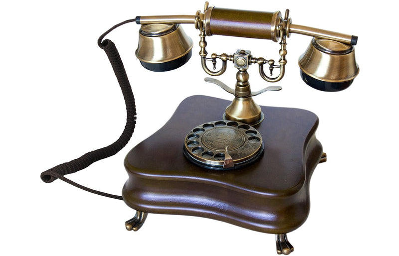 Opis 1921 Cable C: The Radio Vintage Telephone and Candlestick Phone for Home, with Modern Landline Compatibility, an Old-Fashioned Rustic Analogue Phone