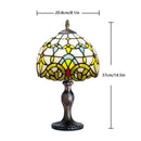 MIAOKE Stained Table Lamp Stained Glass Table Light, Handmade Desk Bedside Table Night Lamp, Antique Art Craft Gifts Lover Kid Living Room Bedroom Study Bookcase Desk Ligh