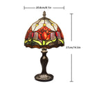 MIAOKE Stained Table Lamp Stained Glass Table Light, Handmade Desk Bedside Table Night Lamp, Antique Art Craft Gifts Lover Kid Living Room Bedroom Study Bookcase Desk Ligh