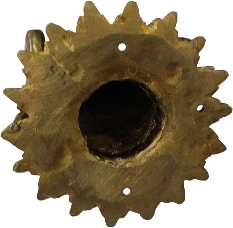 Purpledip Brass Metal Door Knocker: Antique Design Ram Head Gate Handle (11017)