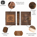 DreamKeeper Handmade Leather Journal Notebook - Aisling Antique Celtic Tree Of Life Embossed Writing, Sketching and Travel Journals for Women and Men | Grimoire Journal Diary Book of Shadows | A5