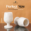 Radicaln Marble Wine Glasses 5'' Inches Marinara Handmade Glasses Drinking Set For Red and White Wine - Champagne Glasses