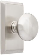 Emtek Providence Door Set with Round Brass Knobs Passage in Antique Brass. Doorsets.