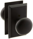 Emtek Providence Door Set with Round Brass Knobs Passage in Antique Brass. Doorsets.