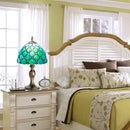 MIAOKE Stained Table Lamp Stained Glass Table Light, Handmade Desk Bedside Table Night Lamp, Antique Art Craft Gifts Lover Kid Living Room Bedroom Study Bookcase Desk Ligh