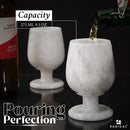 Radicaln Marble Wine Glasses 5'' Inches Marinara Handmade Glasses Drinking Set For Red and White Wine - Champagne Glasses