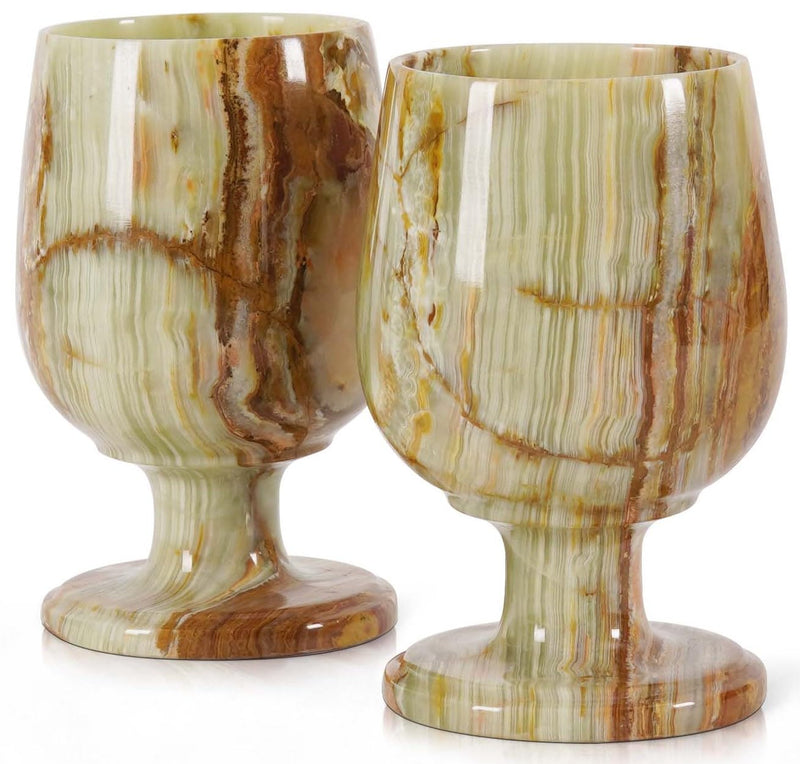 Radicaln Marble Wine Glasses 5'' Inches Marinara Handmade Glasses Drinking Set For Red and White Wine - Champagne Glasses