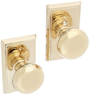 Emtek Providence Door Set with Round Brass Knobs Passage in Antique Brass. Doorsets.