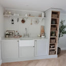 ENKI, Astbury, KT104, Deck Mounted Antique Brass, Kitchen Sink Mixer Tap, Featuring a Swivel Swan Neck Spout and Quarter Turn Ceramic Levers, Solid Brass Construction, Traditional Design