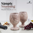 Radicaln Marble Wine Glasses 5'' Inches Marinara Handmade Glasses Drinking Set For Red and White Wine - Champagne Glasses