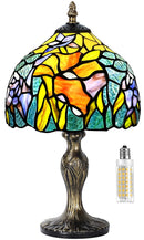 MIAOKE Stained Table Lamp Stained Glass Table Light, Handmade Desk Bedside Table Night Lamp, Antique Art Craft Gifts Lover Kid Living Room Bedroom Study Bookcase Desk Ligh