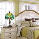 MIAOKE Stained Table Lamp Stained Glass Table Light, Handmade Desk Bedside Table Night Lamp, Antique Art Craft Gifts Lover Kid Living Room Bedroom Study Bookcase Desk Ligh