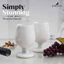 Radicaln Marble Wine Glasses 5'' Inches Marinara Handmade Glasses Drinking Set For Red and White Wine - Champagne Glasses
