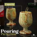 Radicaln Marble Wine Glasses 5'' Inches Marinara Handmade Glasses Drinking Set For Red and White Wine - Champagne Glasses