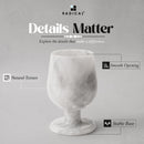 Radicaln Marble Wine Glasses 5'' Inches Marinara Handmade Glasses Drinking Set For Red and White Wine - Champagne Glasses