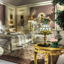 MIAOKE Stained Table Lamp Stained Glass Table Light, Handmade Desk Bedside Table Night Lamp, Antique Art Craft Gifts Lover Kid Living Room Bedroom Study Bookcase Desk Ligh