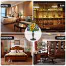 MIAOKE Stained Table Lamp Stained Glass Table Light, Handmade Desk Bedside Table Night Lamp, Antique Art Craft Gifts Lover Kid Living Room Bedroom Study Bookcase Desk Ligh