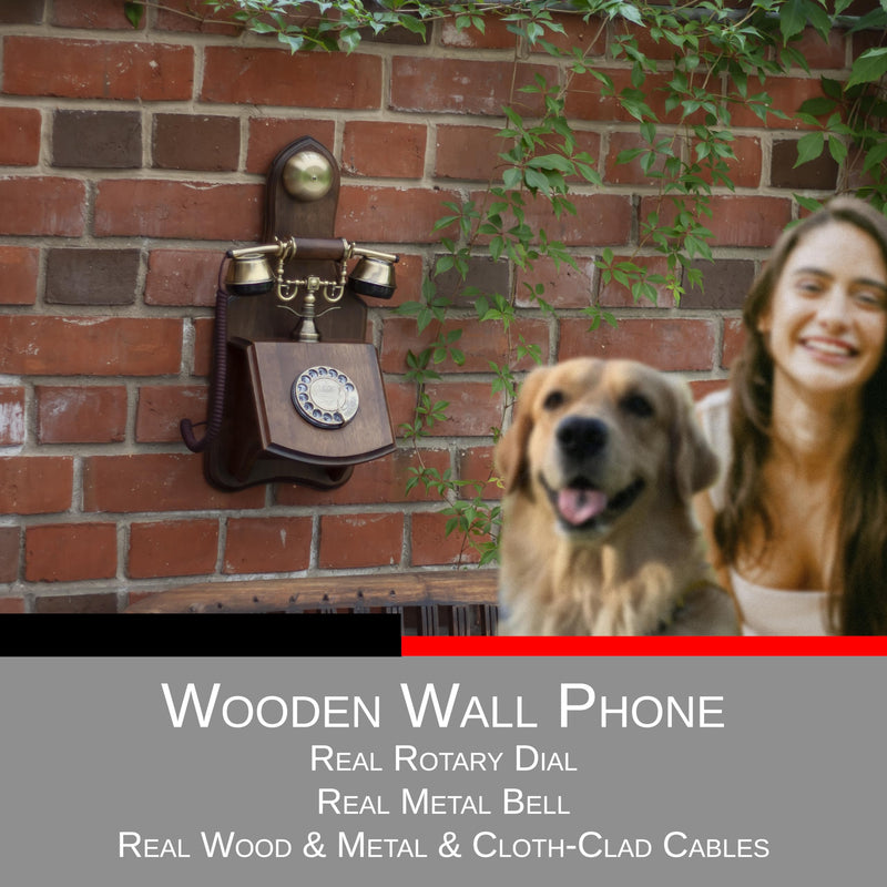 Opis 1921 Cable C: The Radio Vintage Telephone and Candlestick Phone for Home, with Modern Landline Compatibility, an Old-Fashioned Rustic Analogue Phone