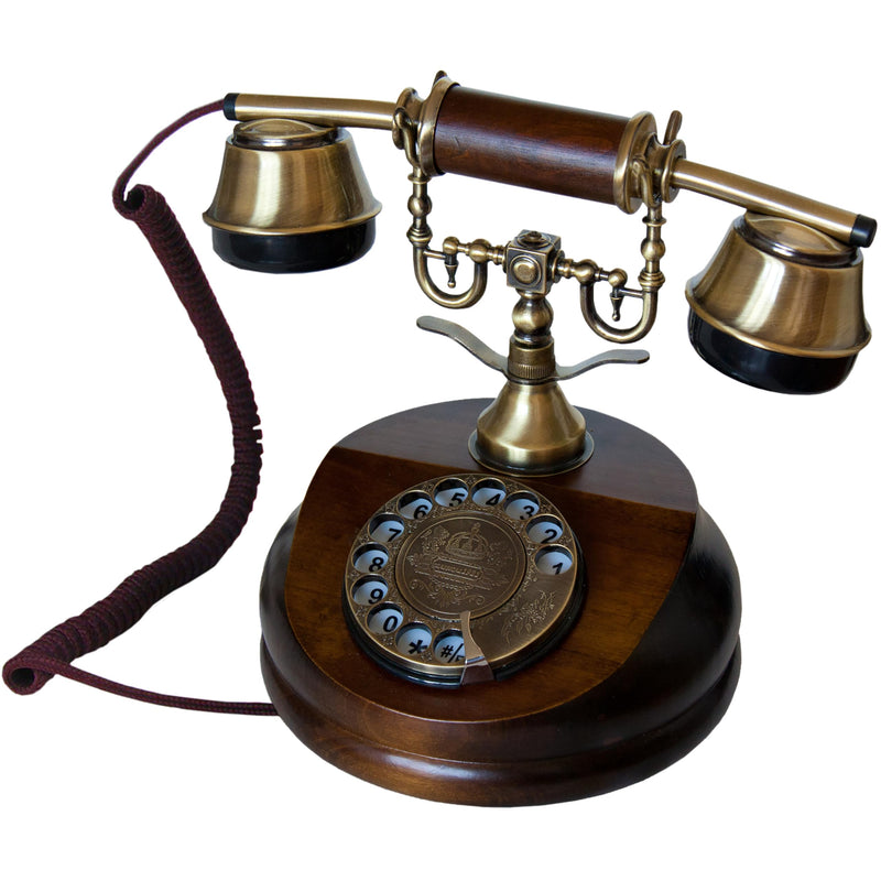 Opis 1921 Cable C: The Radio Vintage Telephone and Candlestick Phone for Home, with Modern Landline Compatibility, an Old-Fashioned Rustic Analogue Phone