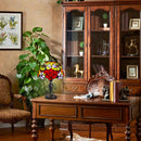 MIAOKE Stained Table Lamp Stained Glass Table Light, Handmade Desk Bedside Table Night Lamp, Antique Art Craft Gifts Lover Kid Living Room Bedroom Study Bookcase Desk Ligh