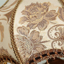 PVYGDXYI Victorian Style Gold Table Lamp,Traditional European Style Table Lamp with Bead,Antique Fabric Bedside Desk Lamp Plug in for Living Room Bedroom Office(31x51cm(12x20inch), A)