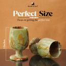 Radicaln Marble Wine Glasses 5'' Inches Marinara Handmade Glasses Drinking Set For Red and White Wine - Champagne Glasses