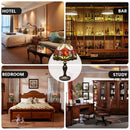 MIAOKE Stained Table Lamp Stained Glass Table Light, Handmade Desk Bedside Table Night Lamp, Antique Art Craft Gifts Lover Kid Living Room Bedroom Study Bookcase Desk Ligh