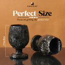 Radicaln Marble Wine Glasses 5'' Inches Marinara Handmade Glasses Drinking Set For Red and White Wine - Champagne Glasses