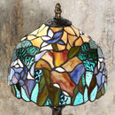 MIAOKE Stained Table Lamp Stained Glass Table Light, Handmade Desk Bedside Table Night Lamp, Antique Art Craft Gifts Lover Kid Living Room Bedroom Study Bookcase Desk Ligh