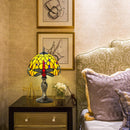 MIAOKE Stained Table Lamp Stained Glass Table Light, Handmade Desk Bedside Table Night Lamp, Antique Art Craft Gifts Lover Kid Living Room Bedroom Study Bookcase Desk Ligh