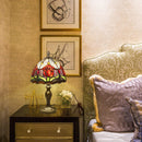 MIAOKE Stained Table Lamp Stained Glass Table Light, Handmade Desk Bedside Table Night Lamp, Antique Art Craft Gifts Lover Kid Living Room Bedroom Study Bookcase Desk Ligh