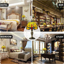 MIAOKE Stained Table Lamp Stained Glass Table Light, Handmade Desk Bedside Table Night Lamp, Antique Art Craft Gifts Lover Kid Living Room Bedroom Study Bookcase Desk Ligh